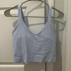 light blue lululemon align tank top size: 8